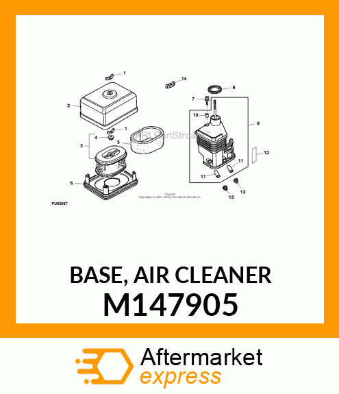 BASE, AIR CLEANER M147905