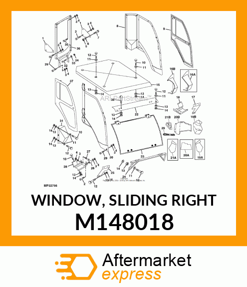 WINDOW, SLIDING RIGHT M148018