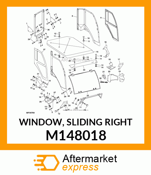 WINDOW, SLIDING RIGHT M148018