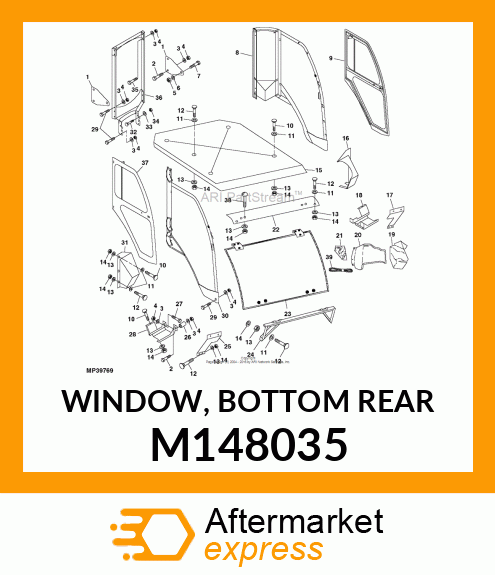 WINDOW, BOTTOM REAR M148035