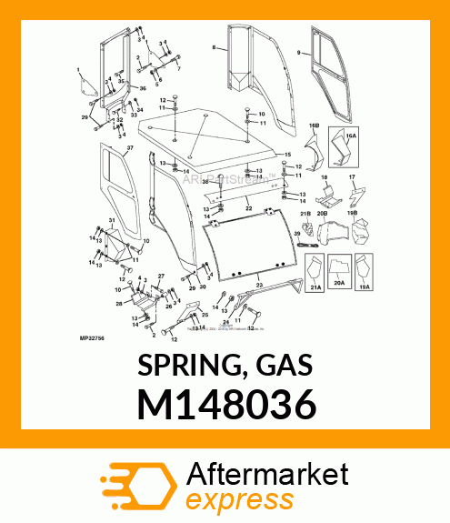 SPRING, GAS M148036