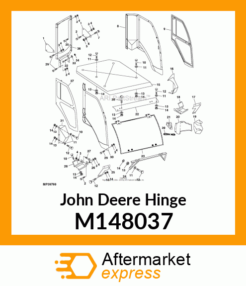 HINGE, WINDSHIELD M148037