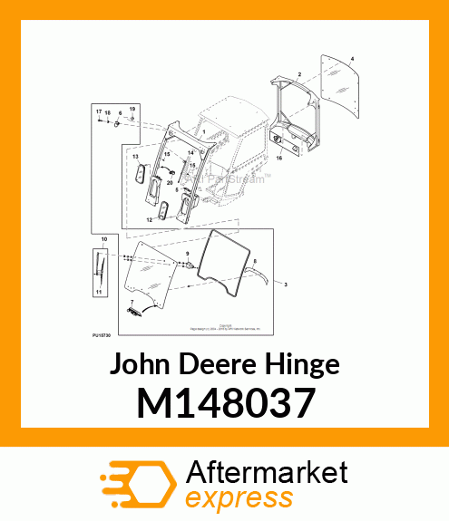 HINGE, WINDSHIELD M148037