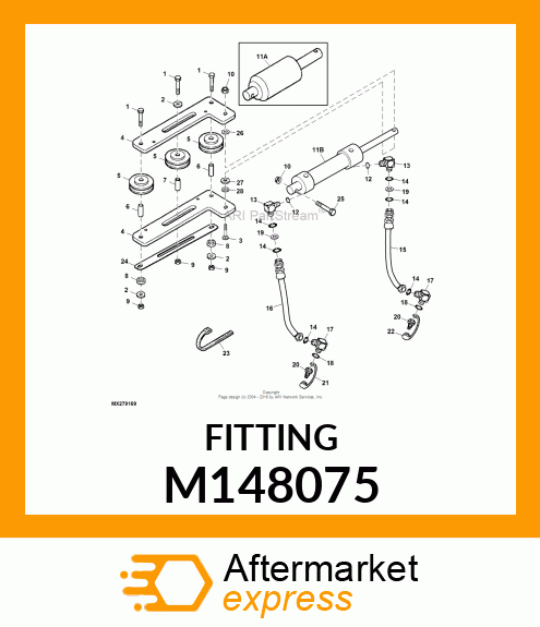 ELBOW, SWIVEL MALE PIPE 4 M148075