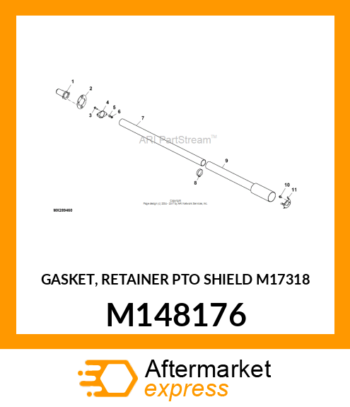 GASKET, RETAINER PTO SHIELD M17318 M148176