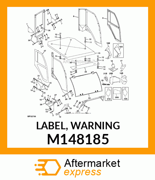LABEL, WARNING M148185