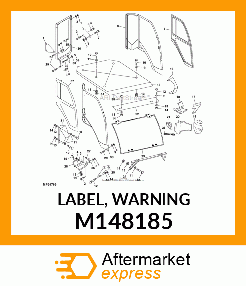 LABEL, WARNING M148185