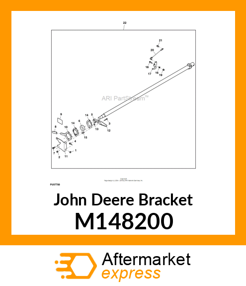 BRACKET, BRACKET, FRONT PTOM173182 M148200