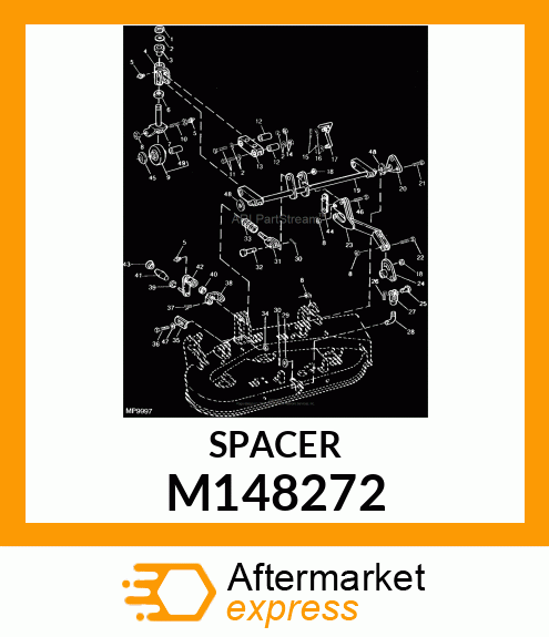 SPACER, CASTER M92785 (YELLOW) M148272