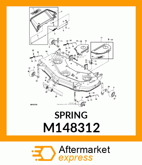 EXTENSION SPRING, SPRING, GAGE WHEE M148312