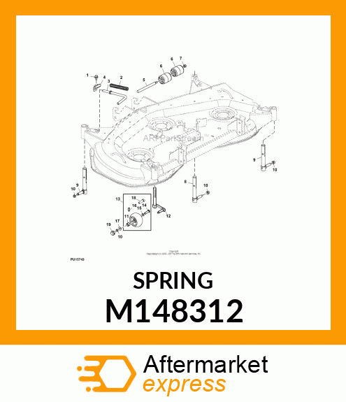 EXTENSION SPRING, SPRING, GAGE WHEE M148312