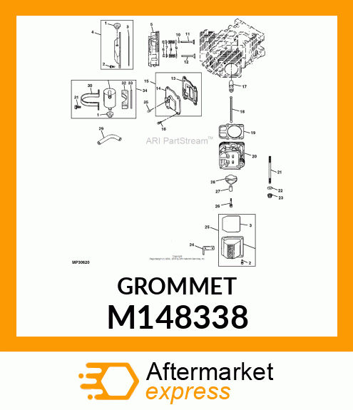 GROMMET, RUBBER M148338