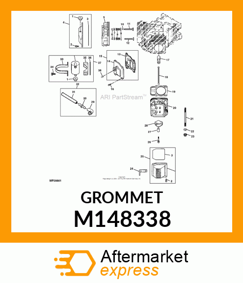 GROMMET, RUBBER M148338