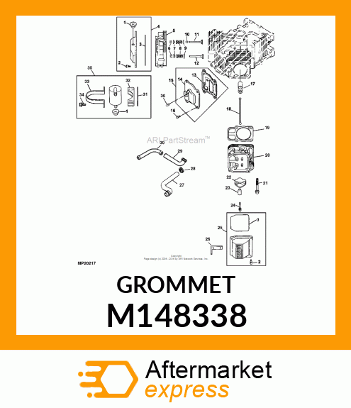 GROMMET, RUBBER M148338