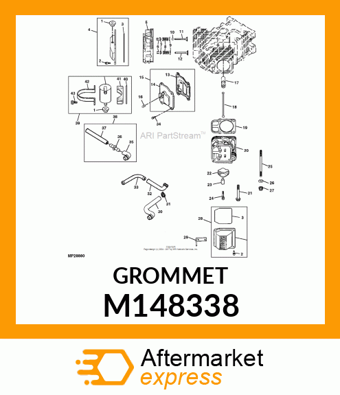 GROMMET, RUBBER M148338