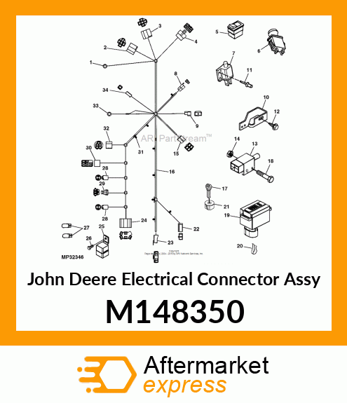 CONNECTOR, 4 TERM SHORTING SEAT SW M148350