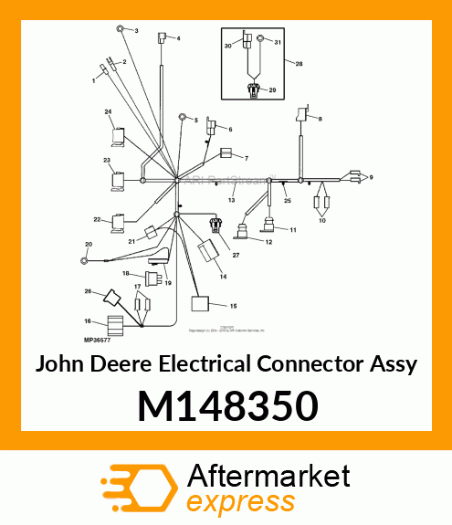 CONNECTOR, 4 TERM SHORTING SEAT SW M148350