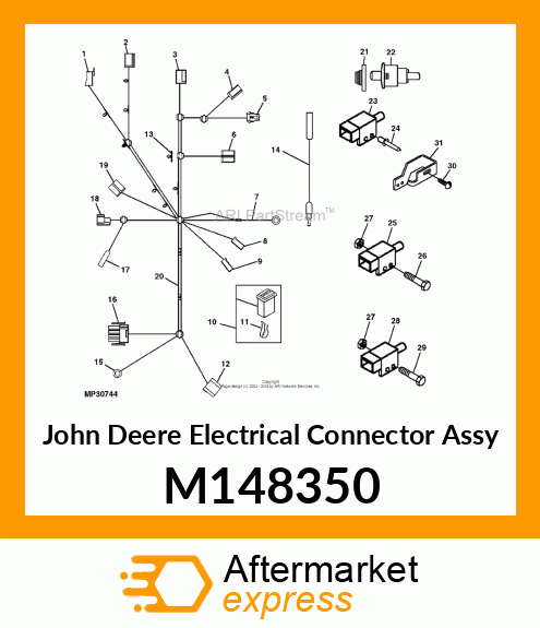 CONNECTOR, 4 TERM SHORTING SEAT SW M148350