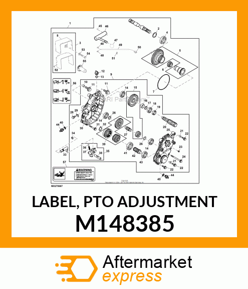 LABEL, PTO ADJUSTMENT M148385