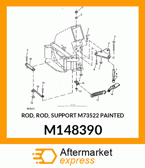 ROD, ROD, SUPPORT M73522 PAINTED M148390