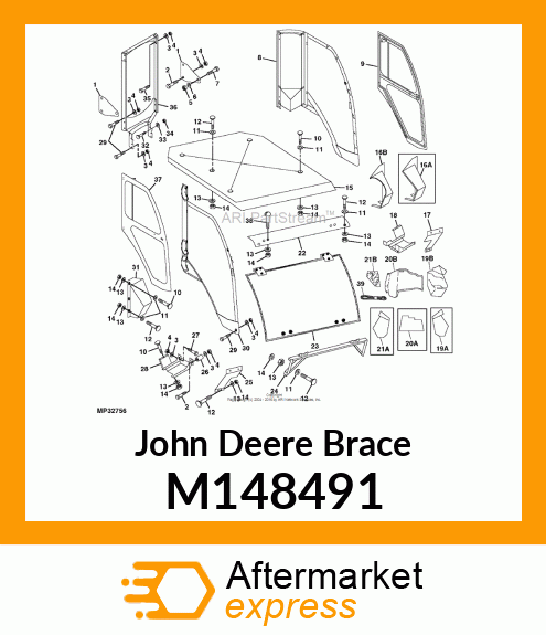 BRACE, WINDSHIELD CROSS M148491