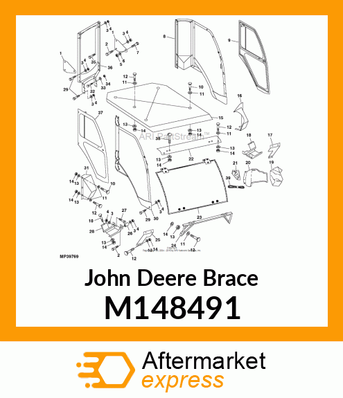 BRACE, WINDSHIELD CROSS M148491