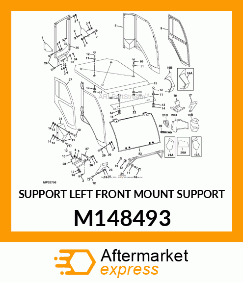 SUPPORT LEFT FRONT MOUNT SUPPORT M148493