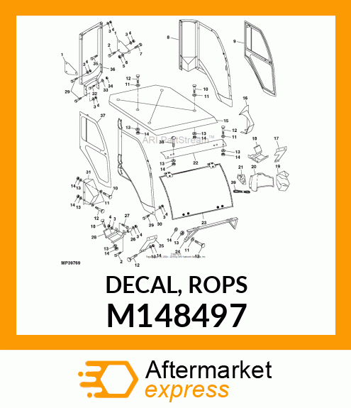 DECAL, ROPS M148497