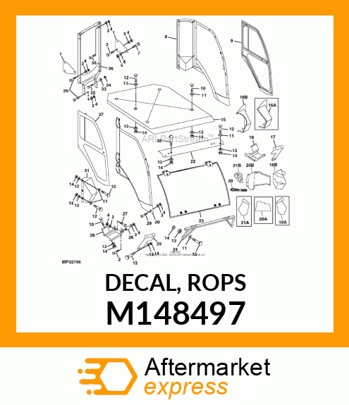 DECAL, ROPS M148497