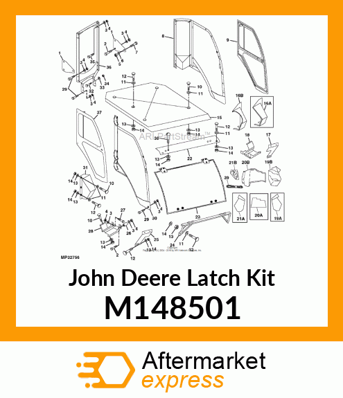 KIT, WINDSHIELD RELEASE LATCH M148501