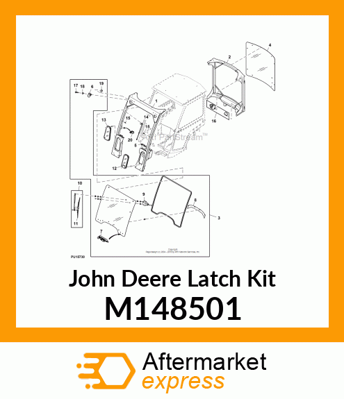 KIT, WINDSHIELD RELEASE LATCH M148501