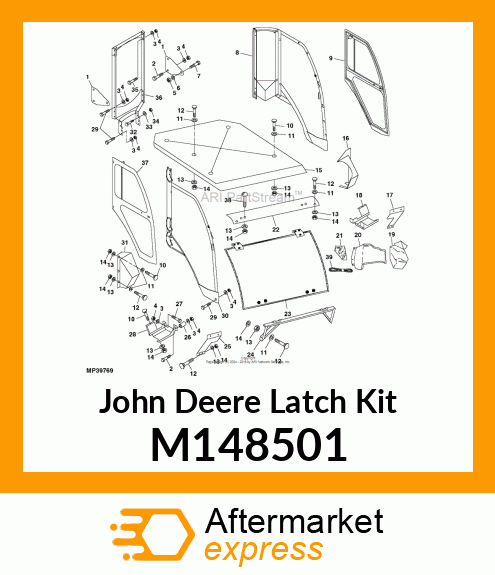 KIT, WINDSHIELD RELEASE LATCH M148501