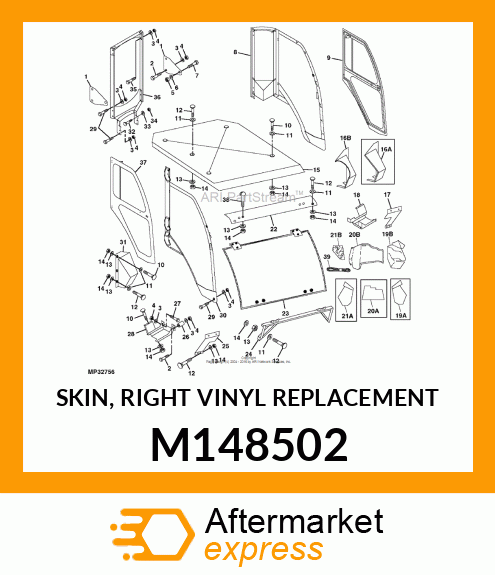 SKIN, RIGHT VINYL REPLACEMENT M148502