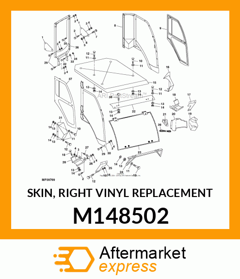 SKIN, RIGHT VINYL REPLACEMENT M148502