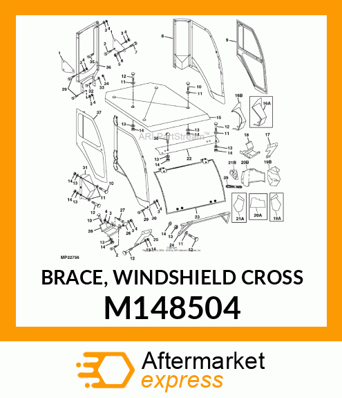 BRACE, WINDSHIELD CROSS M148504