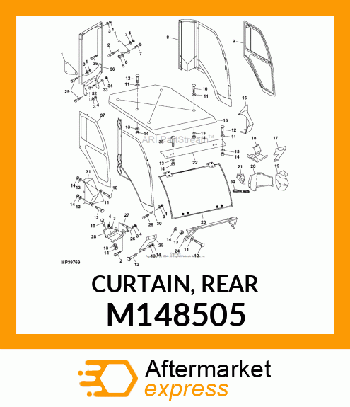 CURTAIN, REAR M148505