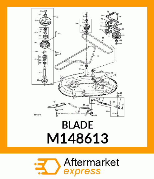 BLADE, SIDE DISCHARGE M148613