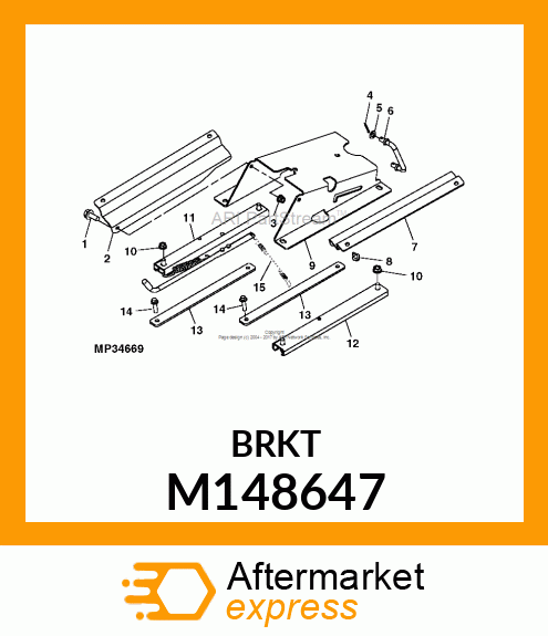 BRACKET, BRACKET, DELUXE TILT M148647