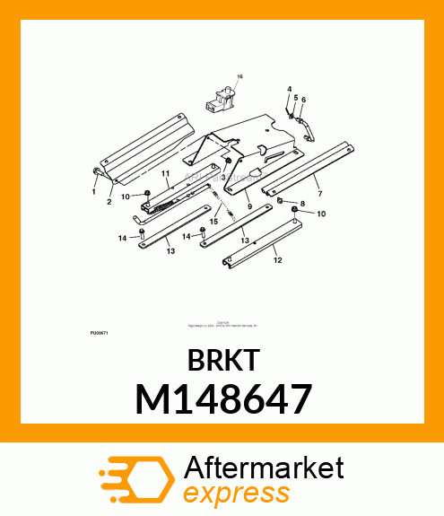 BRACKET, BRACKET, DELUXE TILT M148647