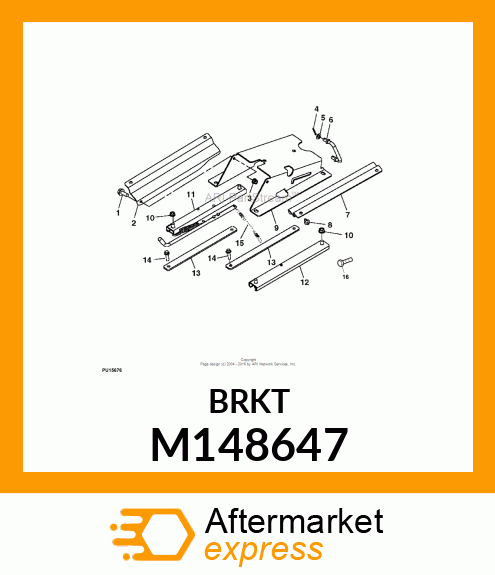 BRACKET, BRACKET, DELUXE TILT M148647