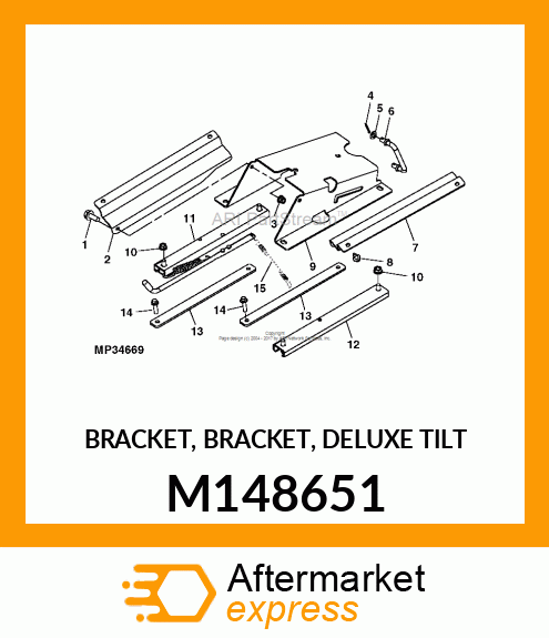 BRACKET, BRACKET, DELUXE TILT M148651