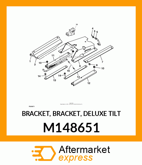 BRACKET, BRACKET, DELUXE TILT M148651