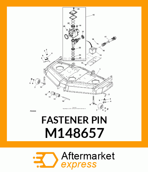 PIN FASTENER, PIN, BENT GAGE WHEEL M148657