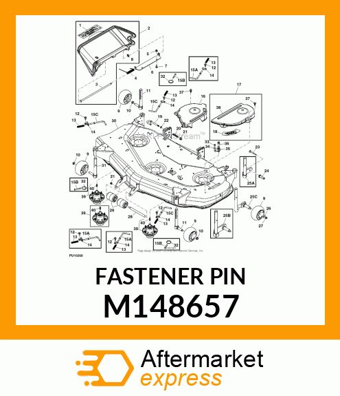 PIN FASTENER, PIN, BENT GAGE WHEEL M148657