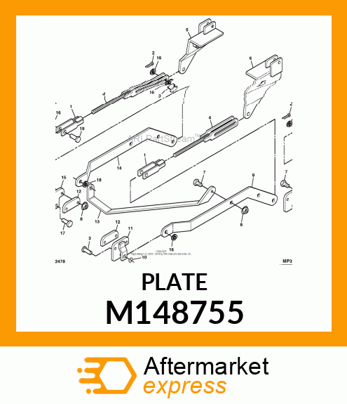 PLATE, SPACER (M125606 PAINTED) M148755