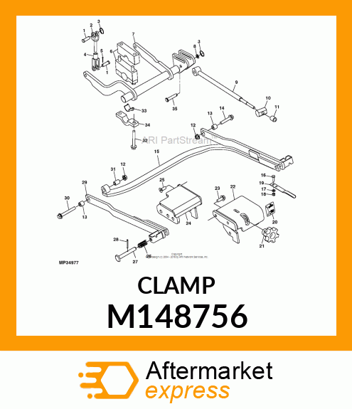 CLAMP, CLAMP, HALF (PAINTED) M148756