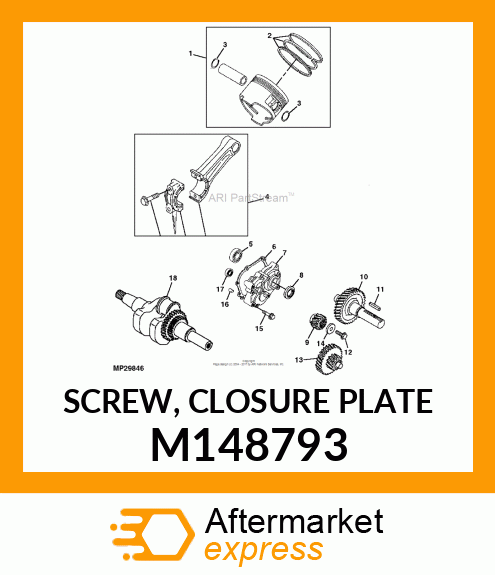 SCREW, CLOSURE PLATE M148793