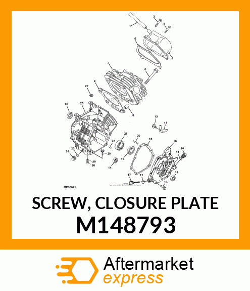 SCREW, CLOSURE PLATE M148793