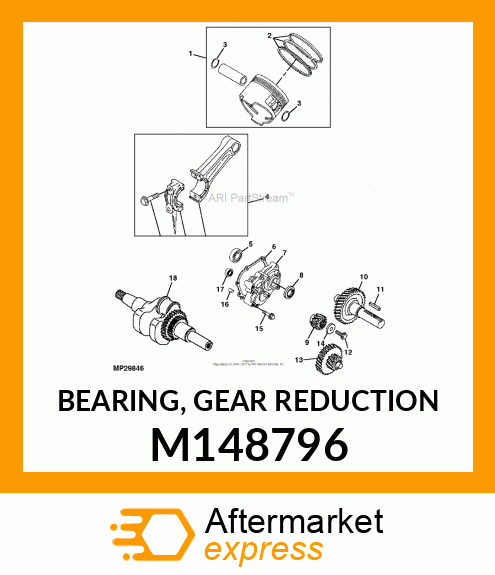 BEARING, GEAR REDUCTION M148796