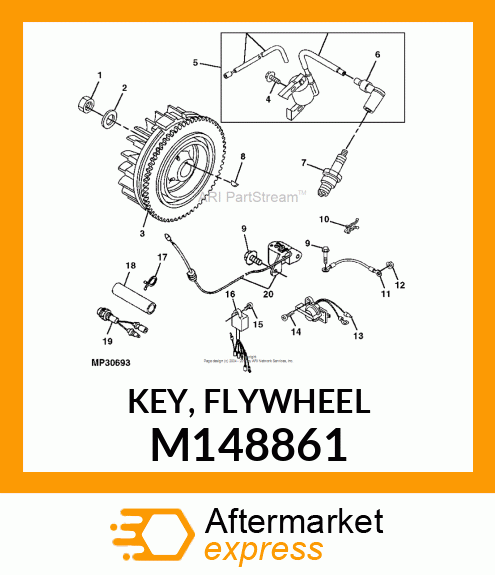 KEY, FLYWHEEL M148861